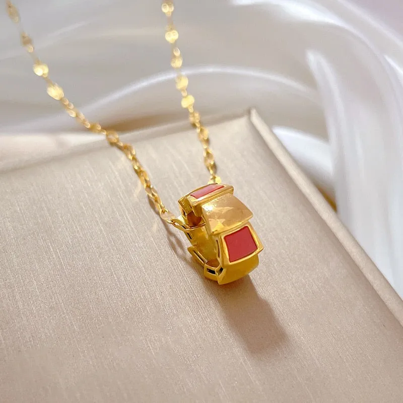 316L Stainless Steel Necklaces Geometric Luxury Elegance Round Pendants