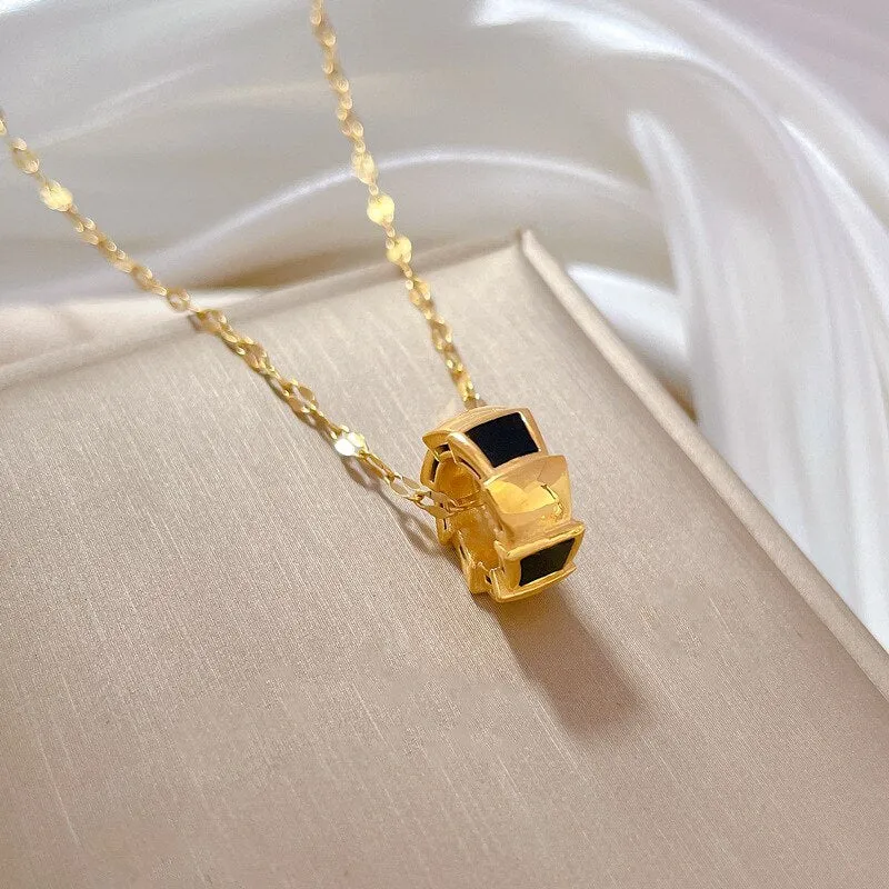 316L Stainless Steel Necklaces Geometric Luxury Elegance Round Pendants