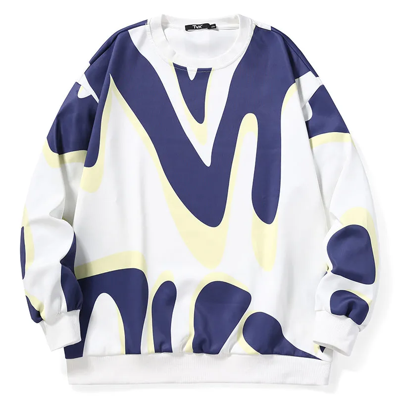 Abstract Geometric Print Unisex Sweatshirt
