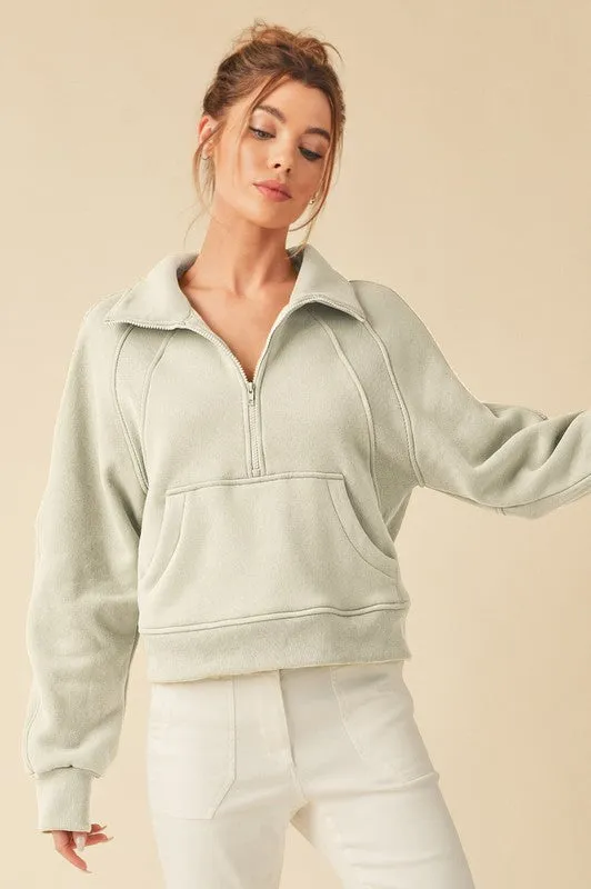 Aemi   Co Drea Half-Zip Hoodie