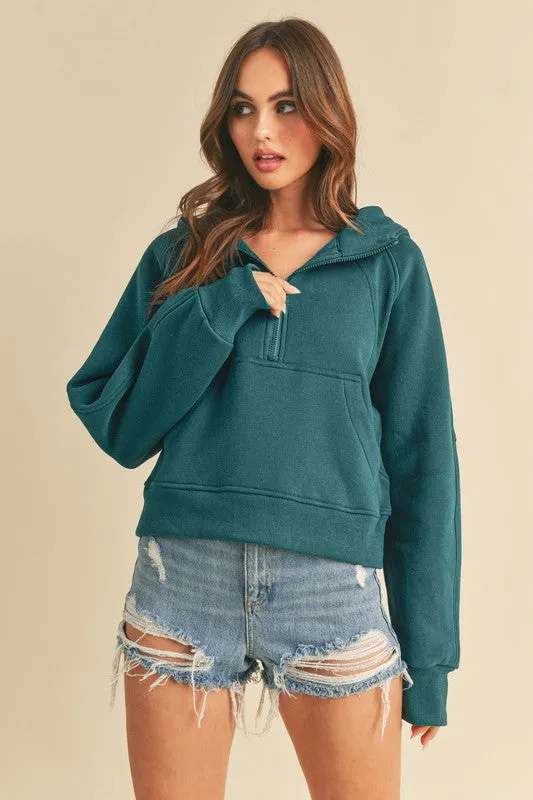 Aemi   Co Drea Half-Zip Hoodie