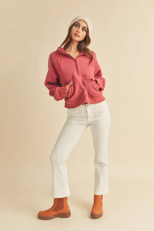 Aemi   Co Drea Half-Zip Hoodie