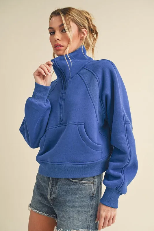 Aemi   Co Drea Half-Zip Hoodie