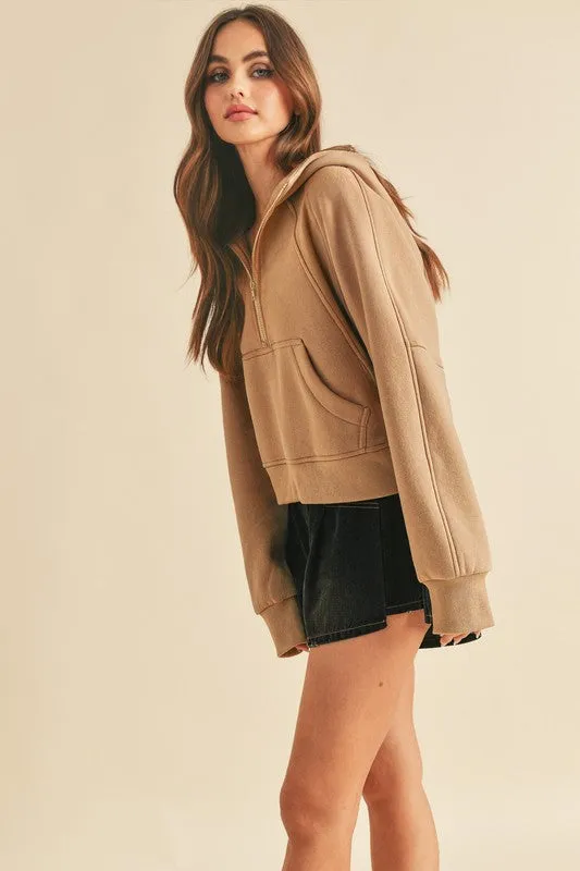 Aemi   Co Drea Half-Zip Hoodie