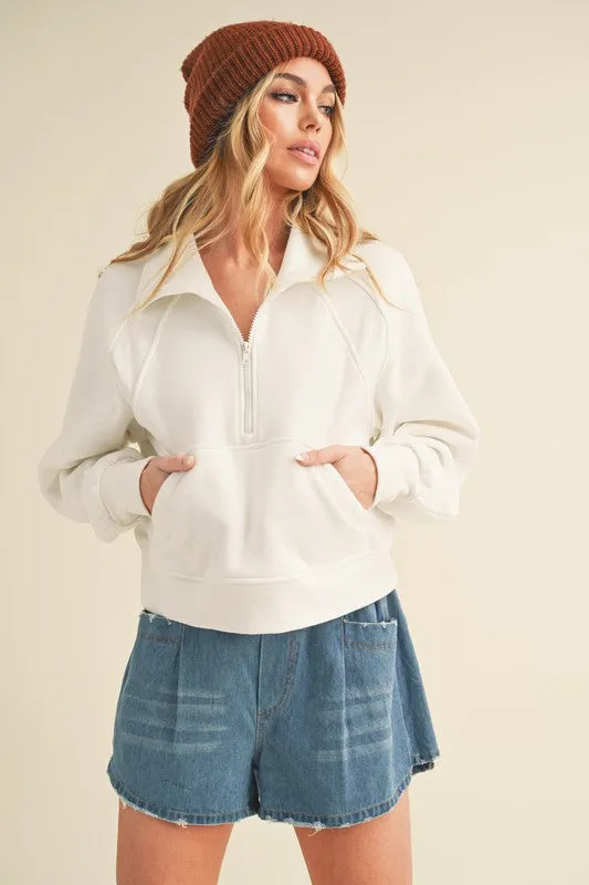 Aemi   Co Drea Half-Zip Hoodie