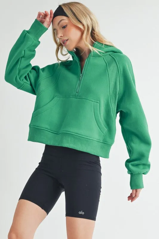 Aemi   Co Drea Half-Zip Hoodie