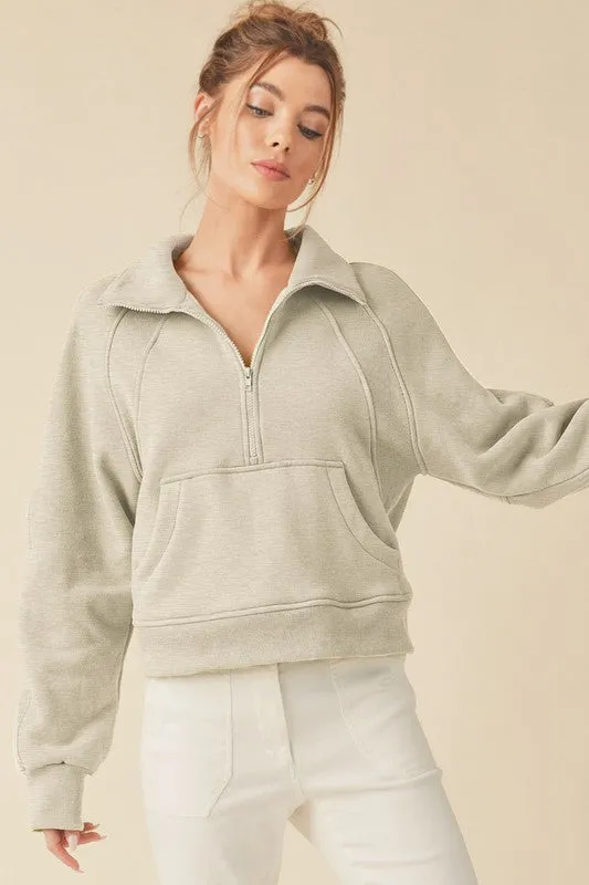 Aemi   Co Drea Half-Zip Hoodie