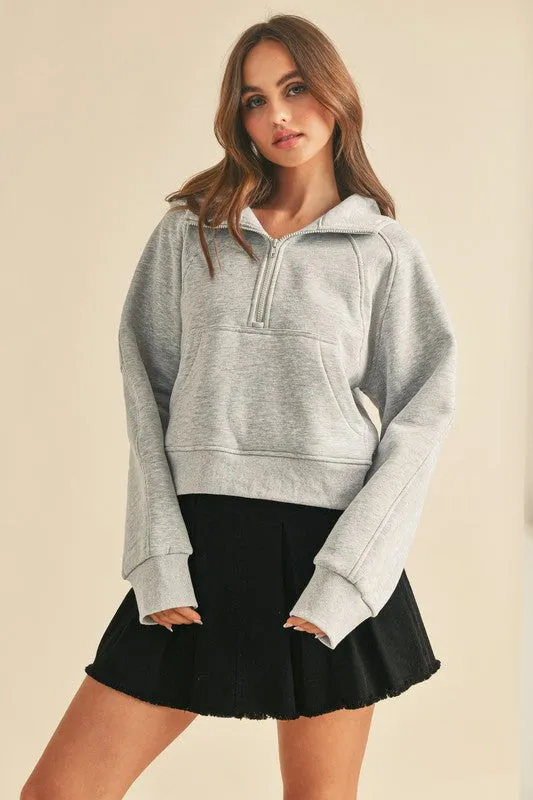 Aemi   Co Drea Half-Zip Hoodie