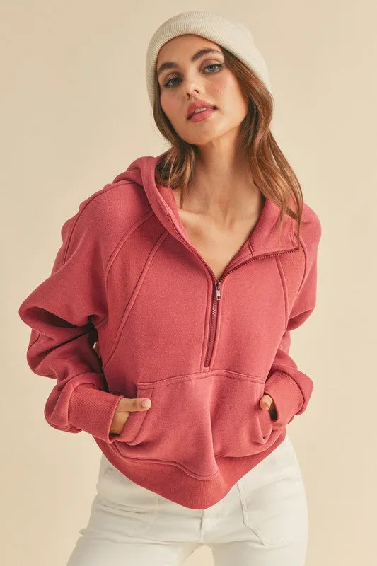 Aemi   Co Drea Half-Zip Hoodie