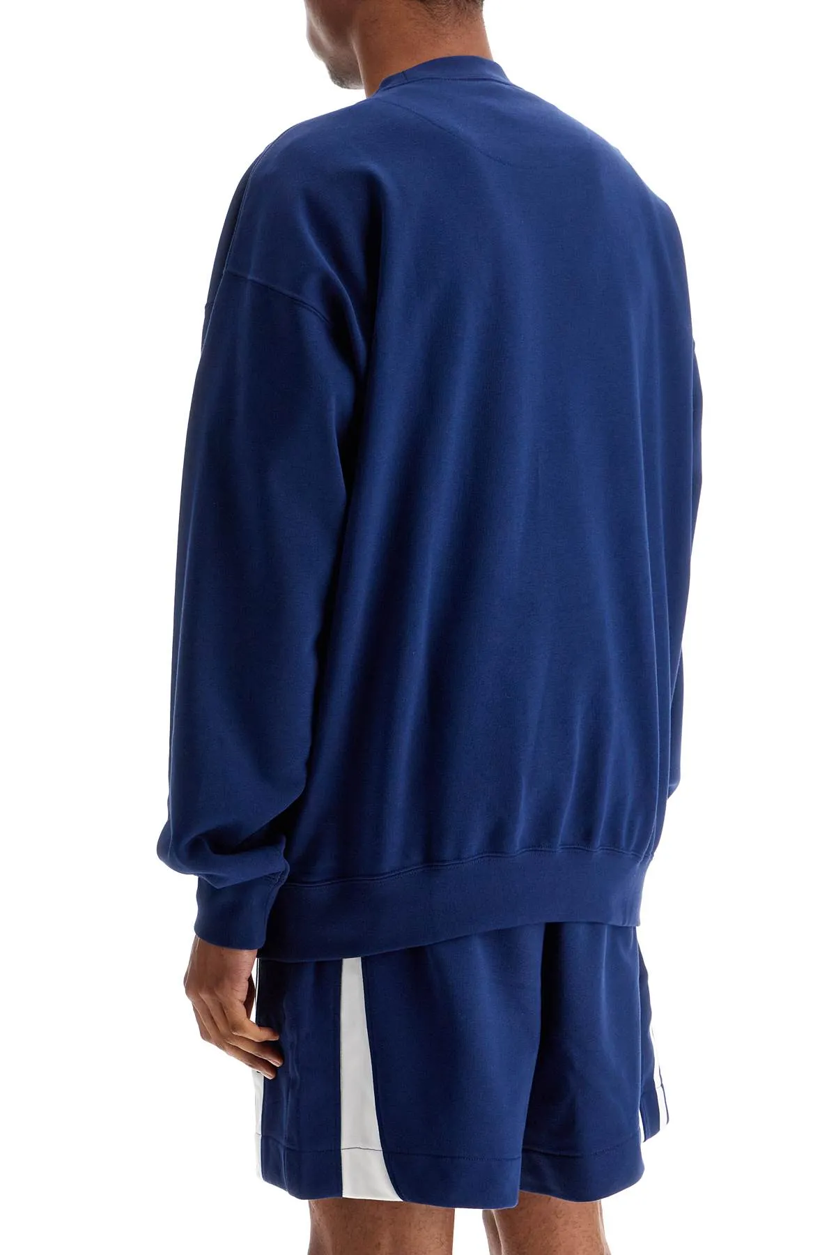 blue cotton crewneck sweatshirt for men JM7867 BLUE