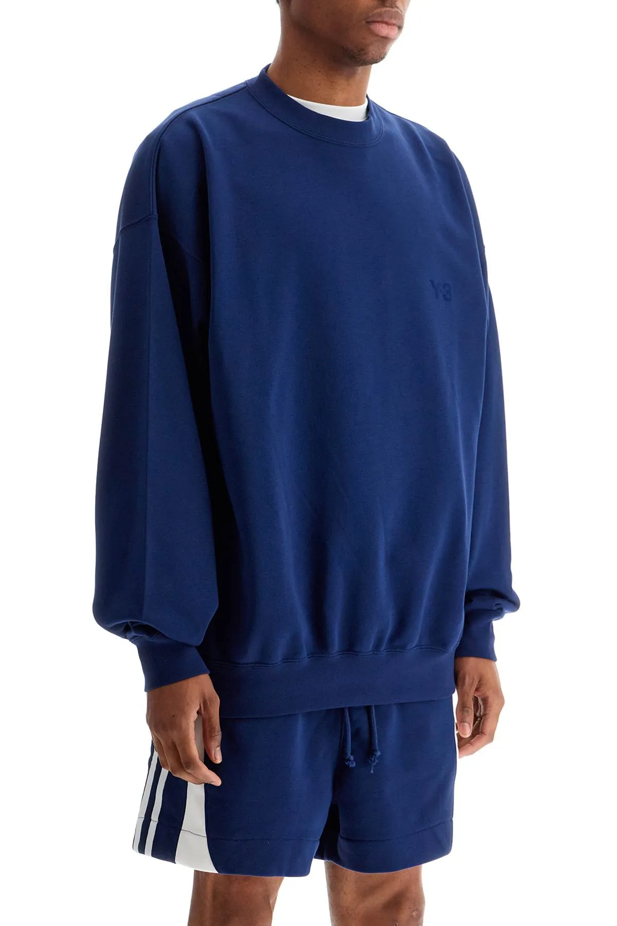 blue cotton crewneck sweatshirt for men JM7867 BLUE