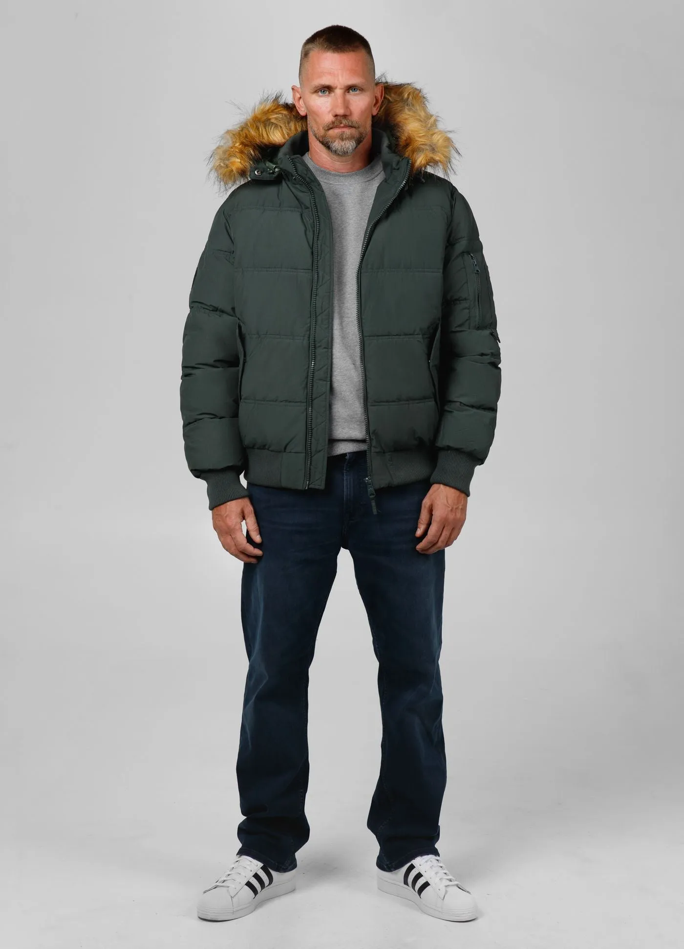 Burnt Hooded Jacket - Dark Olive