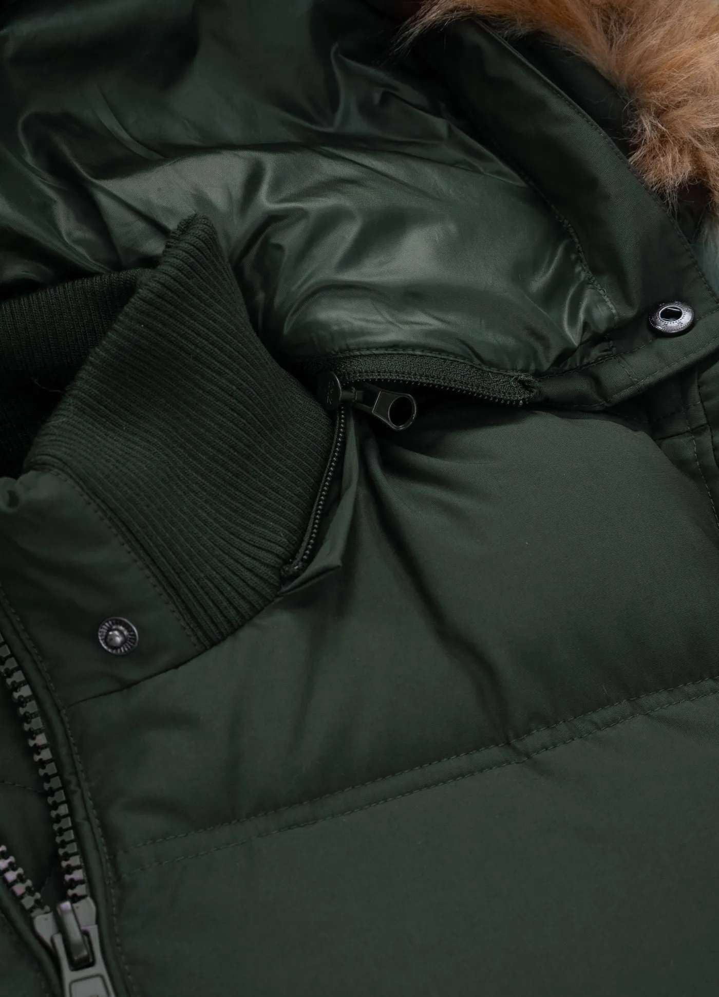 Burnt Hooded Jacket - Dark Olive