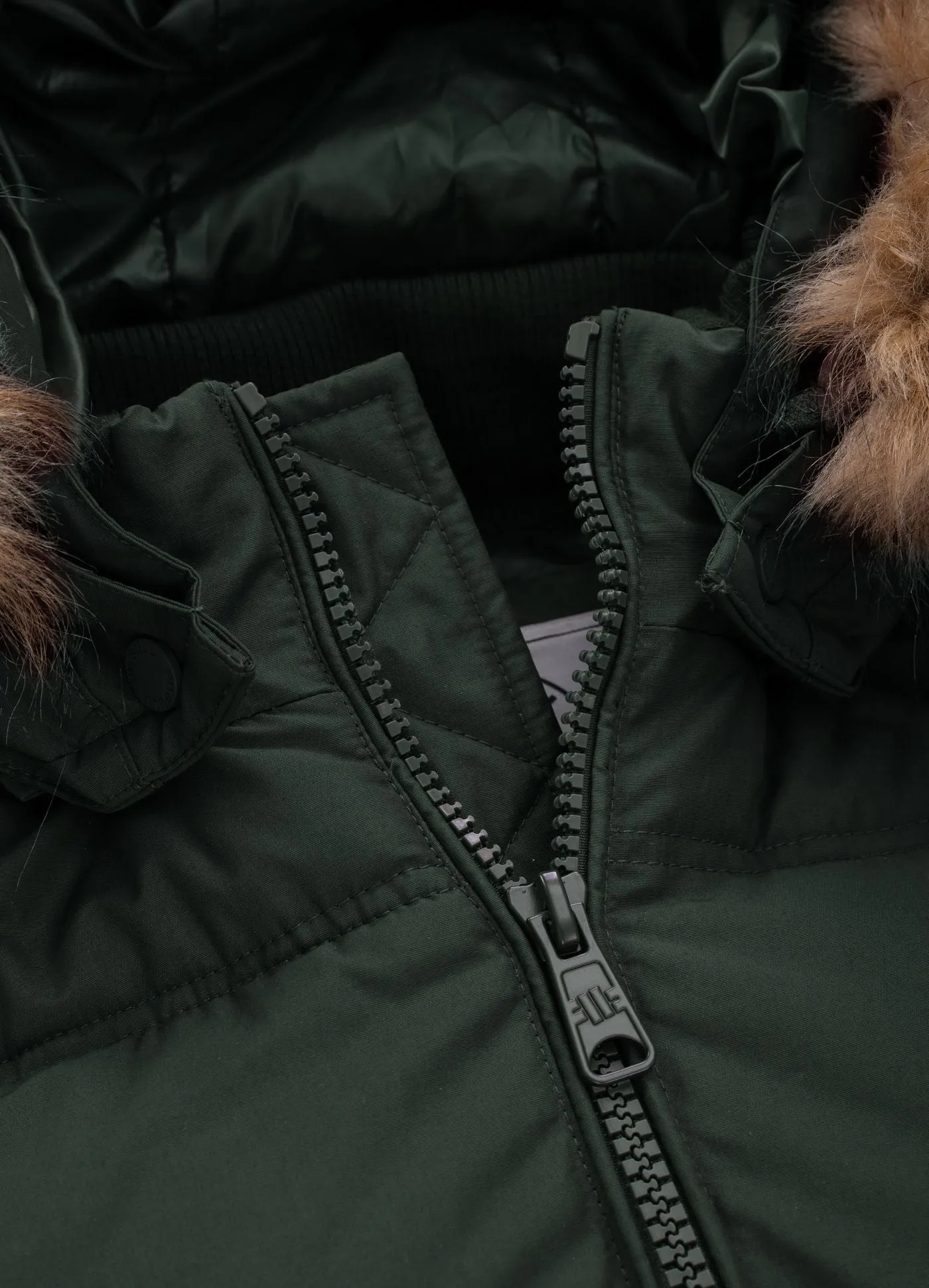 Burnt Hooded Jacket - Dark Olive