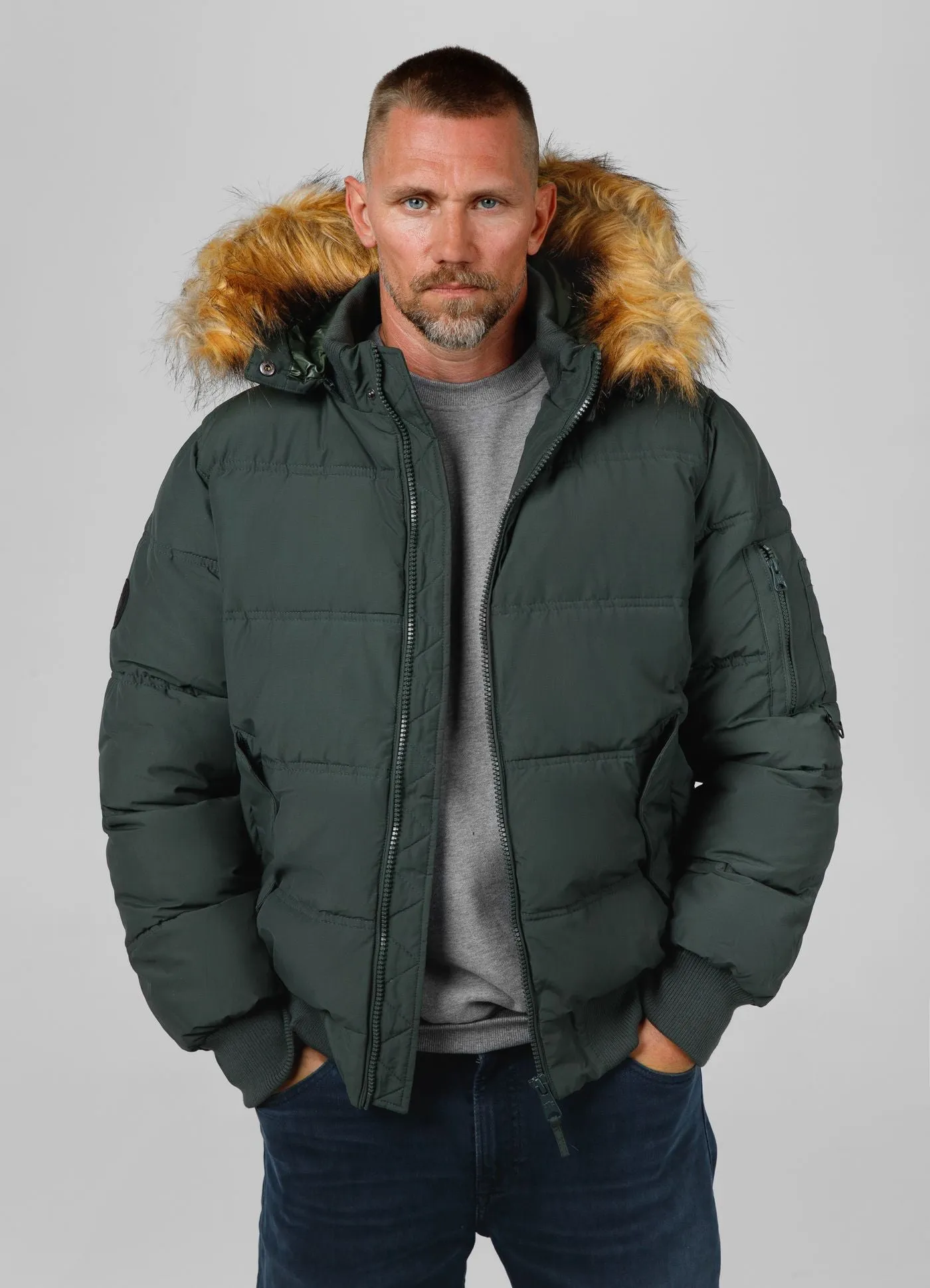 Burnt Hooded Jacket - Dark Olive
