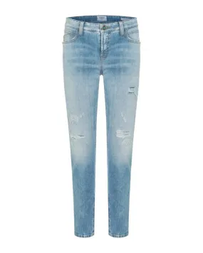 Cambio Kerry Distressed Straight Leg Jeans