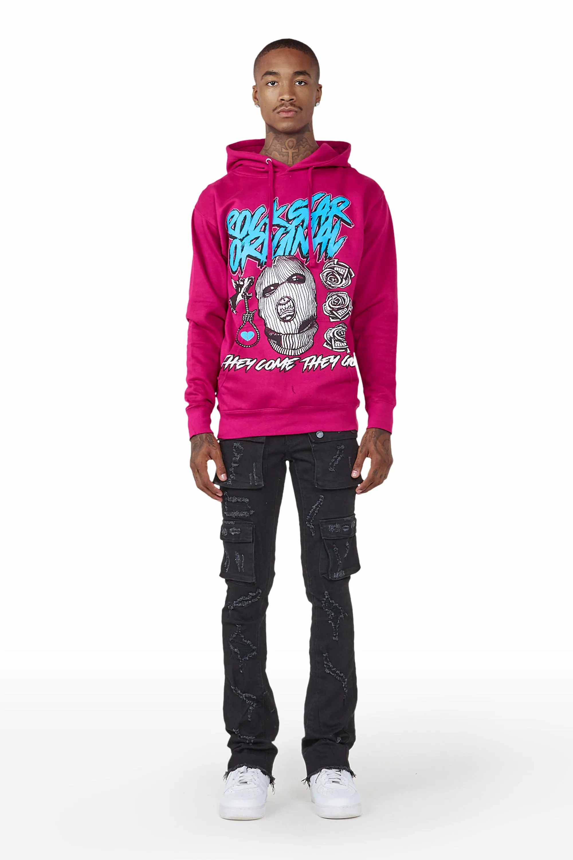 Clava Fuchsia Graphic Hoodie