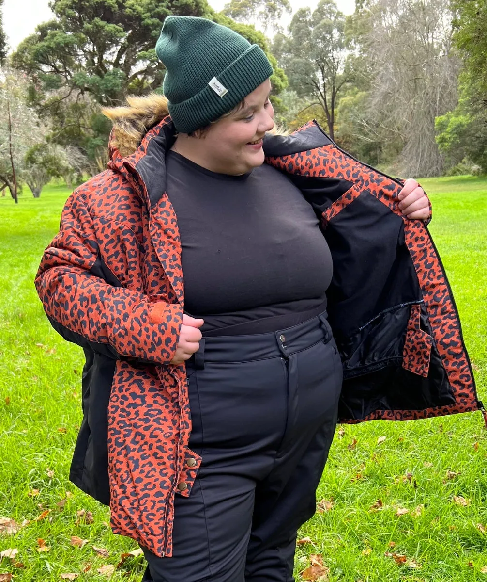 CLEARANCE - XTM Perisher Womens Plus Size Jacket Leopard sizes 18 -22