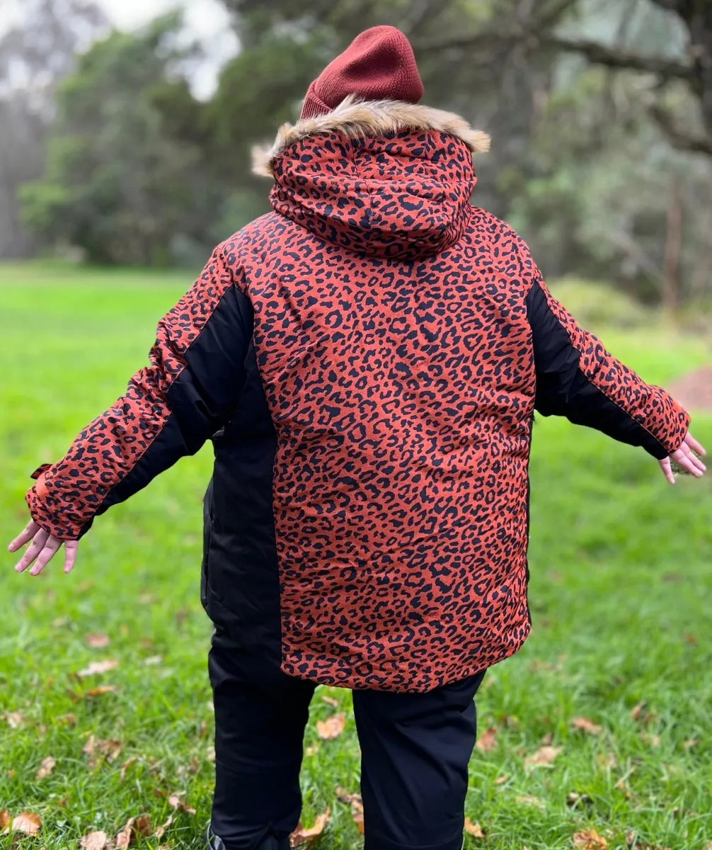 CLEARANCE - XTM Perisher Womens Plus Size Jacket Leopard sizes 18 -22