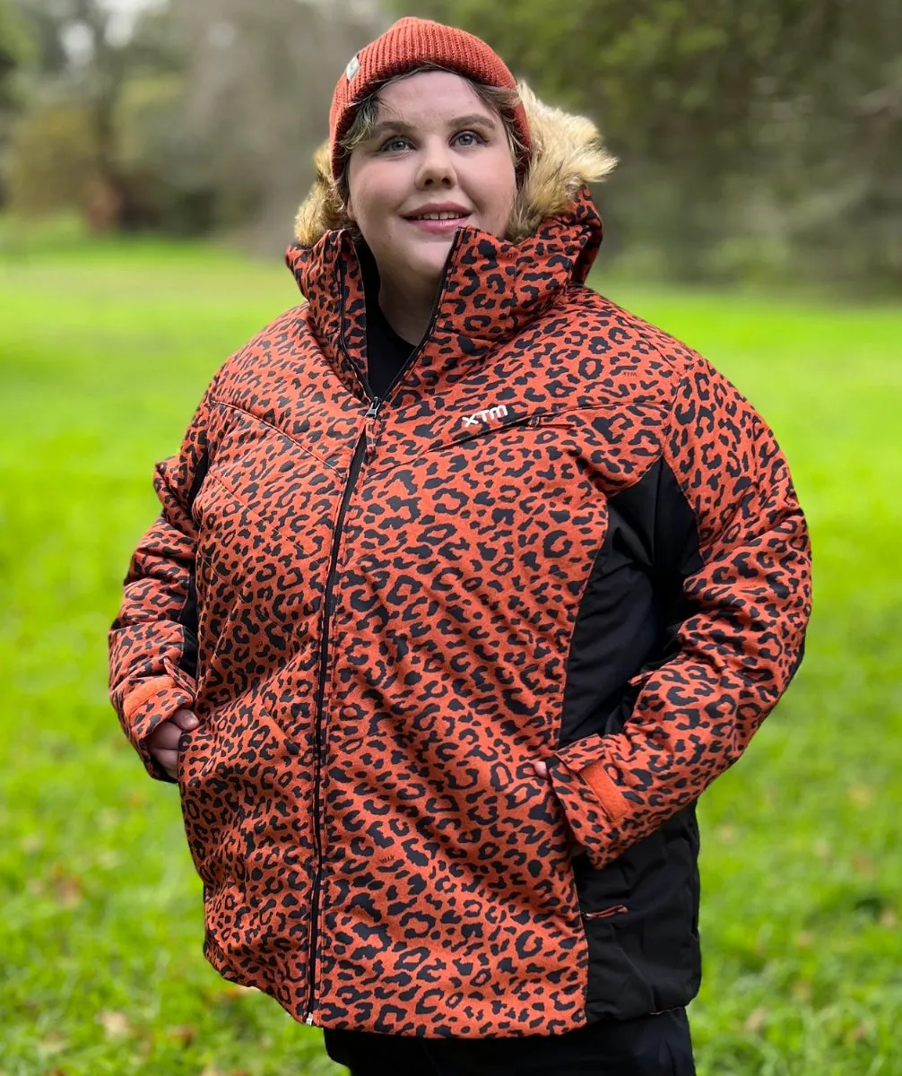 CLEARANCE - XTM Perisher Womens Plus Size Jacket Leopard sizes 18 -22