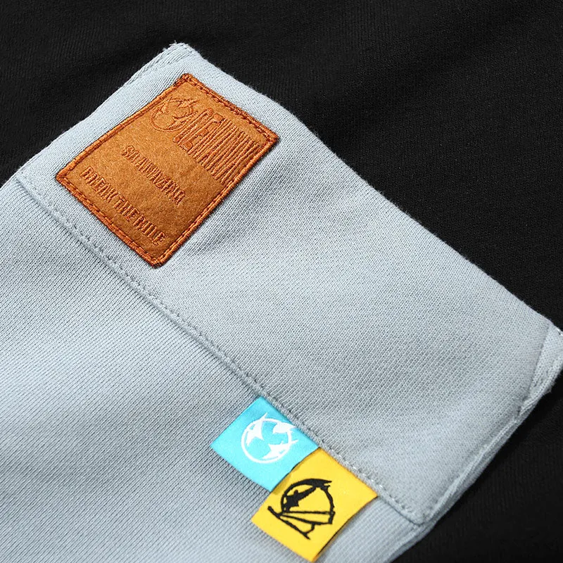 Color Block Patchwork Pocket Sweatshirt