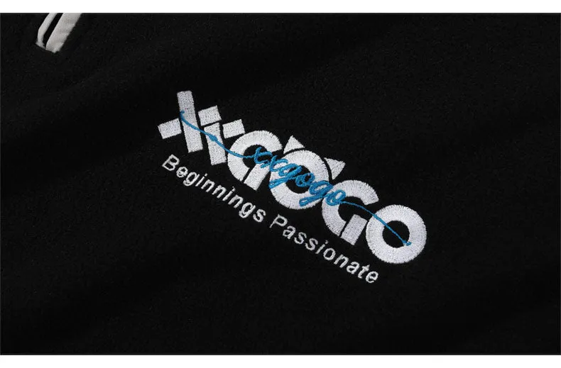 Contrast Color Polar Fleece Couple Sweatshirt