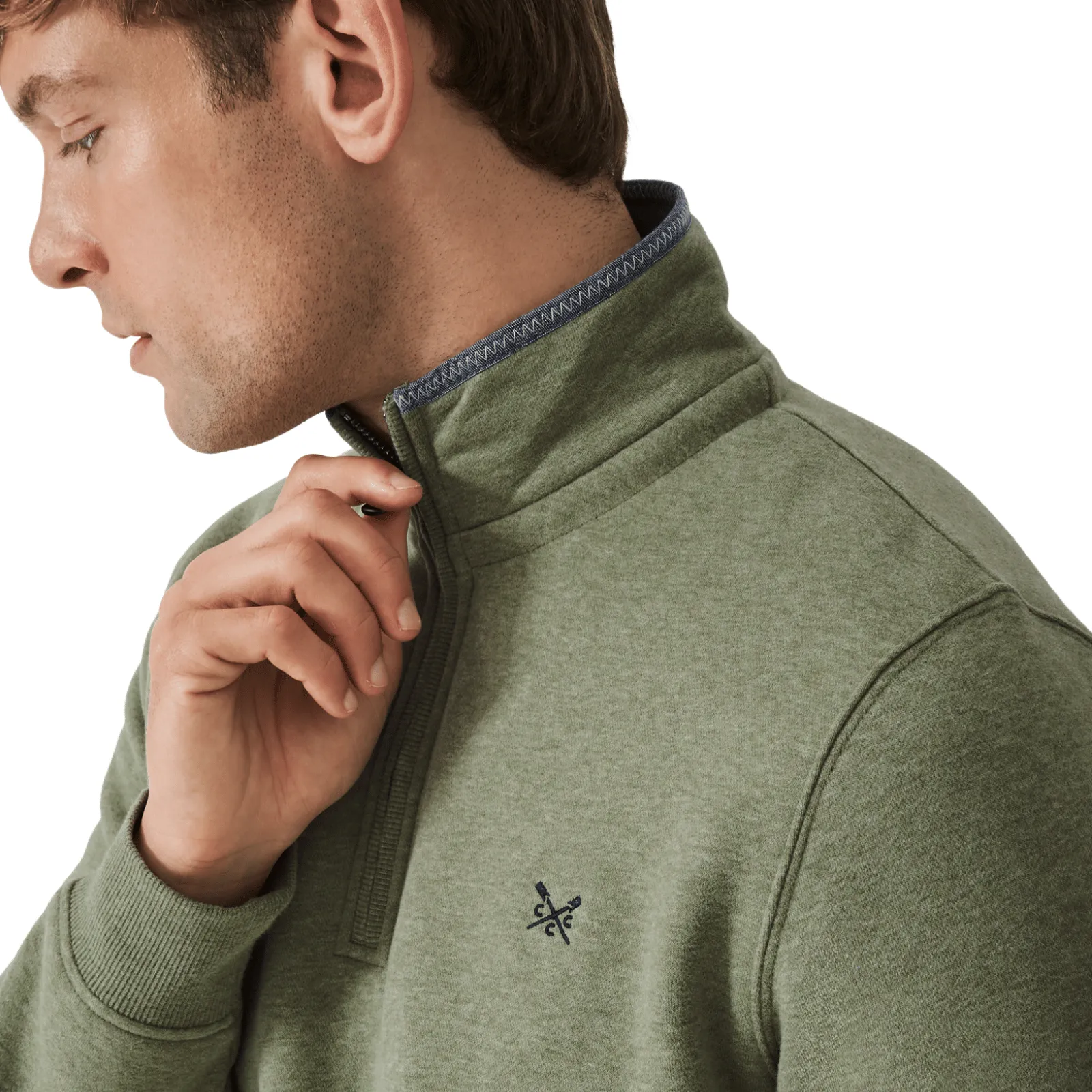 Crew Clothing Mens Classic Half Zip Sweatshirt