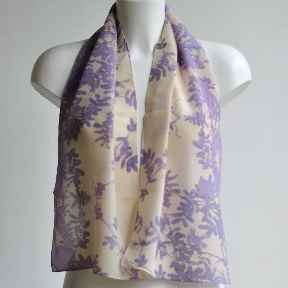 Fern Sprays - Petite Extra Long Silk Scarf