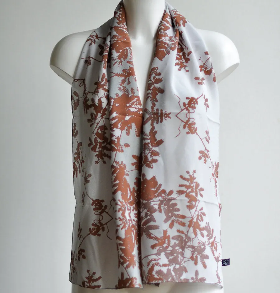 Fern Sprays - Petite Extra Long Silk Scarf