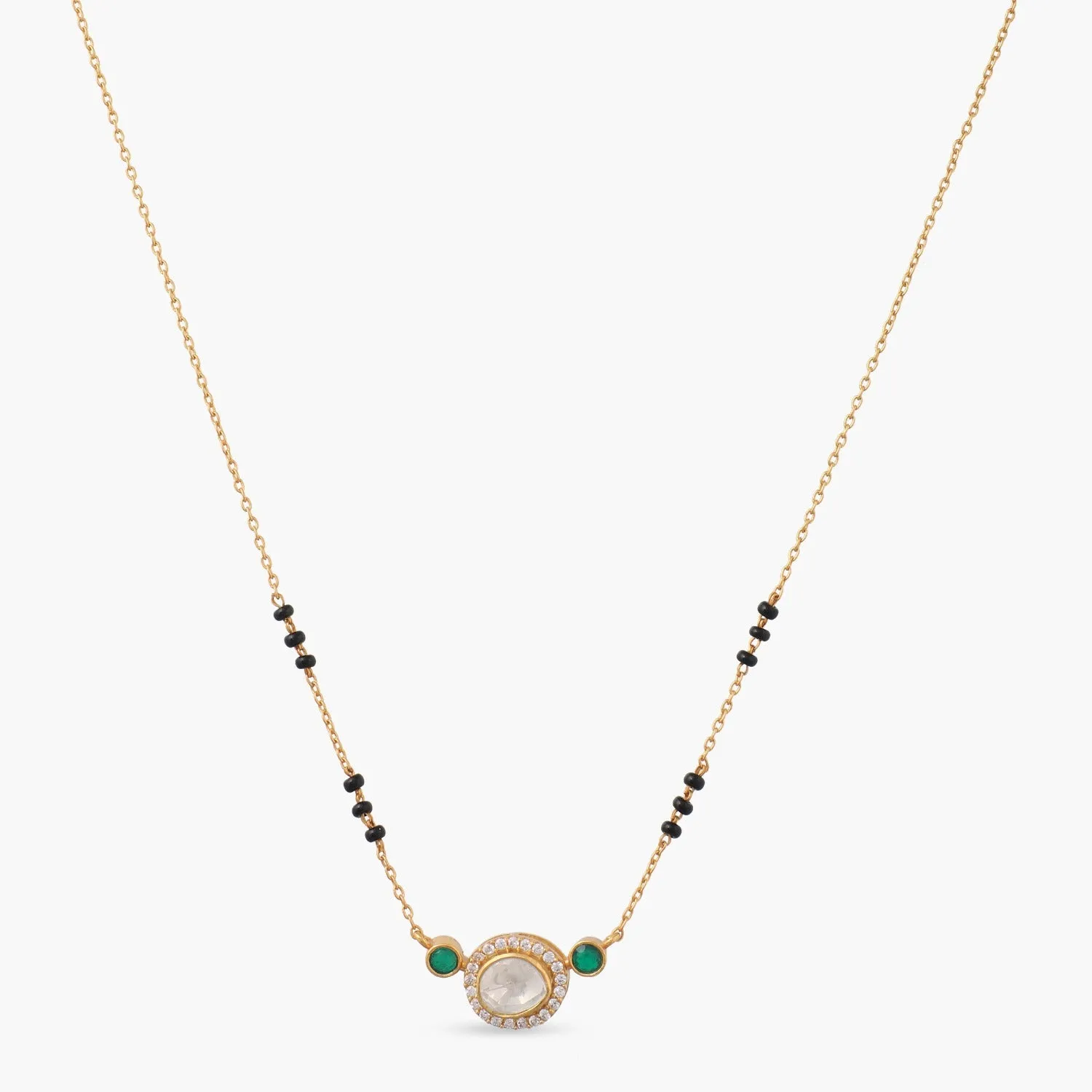 Harmony Moissanite Silver Mangalsutra Necklace