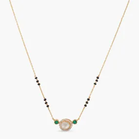 Harmony Moissanite Silver Mangalsutra Necklace