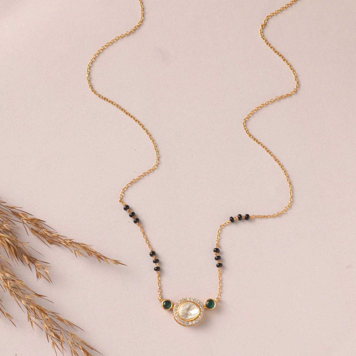 Harmony Moissanite Silver Mangalsutra Necklace