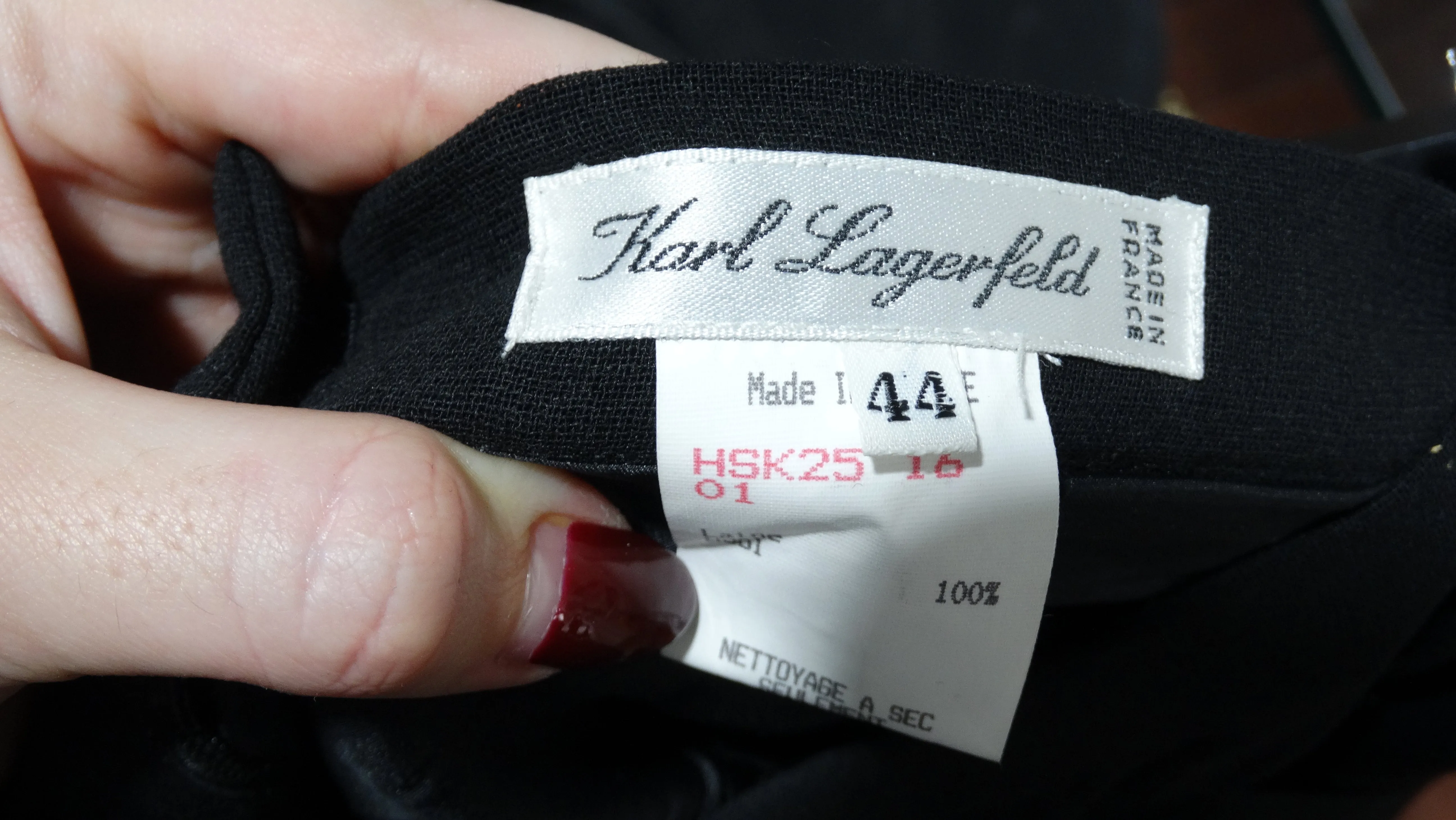 Karl Lagerfeld 1980's Pleated Carwash Slit Skirt