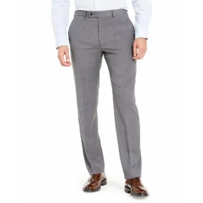 Lauren Ralph Lauren Mens Classic fit Dress Pants 33 / 32 Grey Solid Stretch