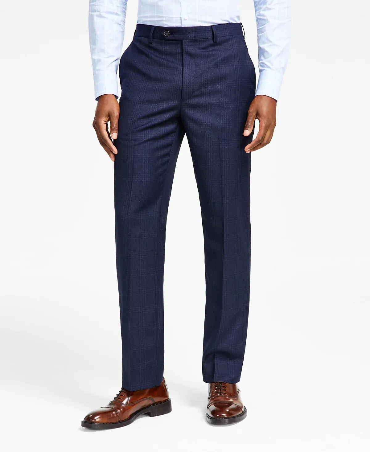 Lauren Ralph Lauren Mens Classic Fit Dress Suit Pants Navy Plaid 36 x 30