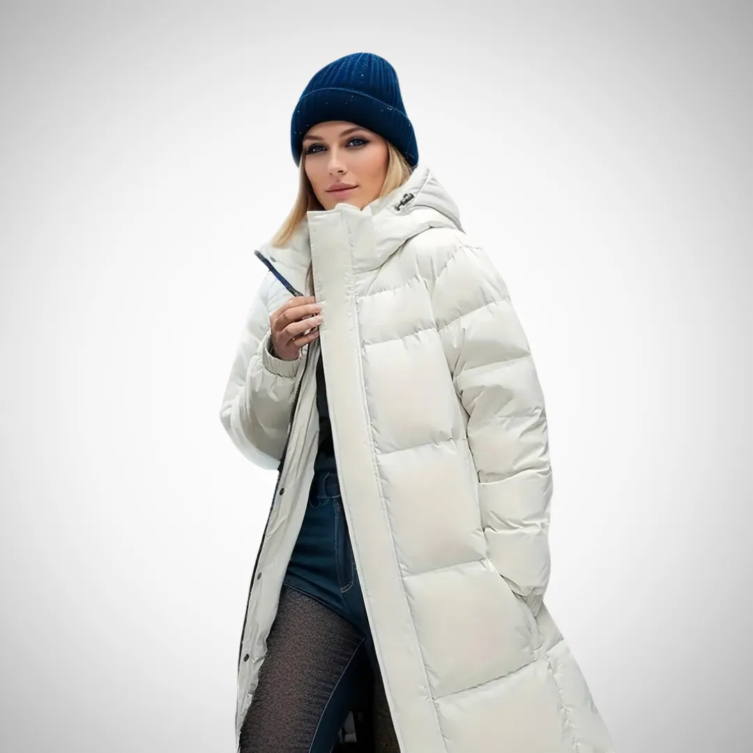Lilia Women's Long Padded Winter Puffa Coat
