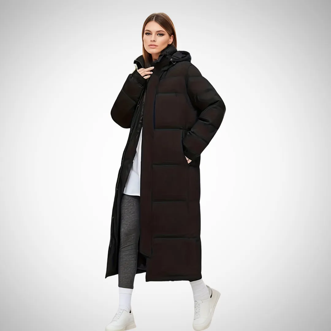 Lilia Women's Long Padded Winter Puffa Coat