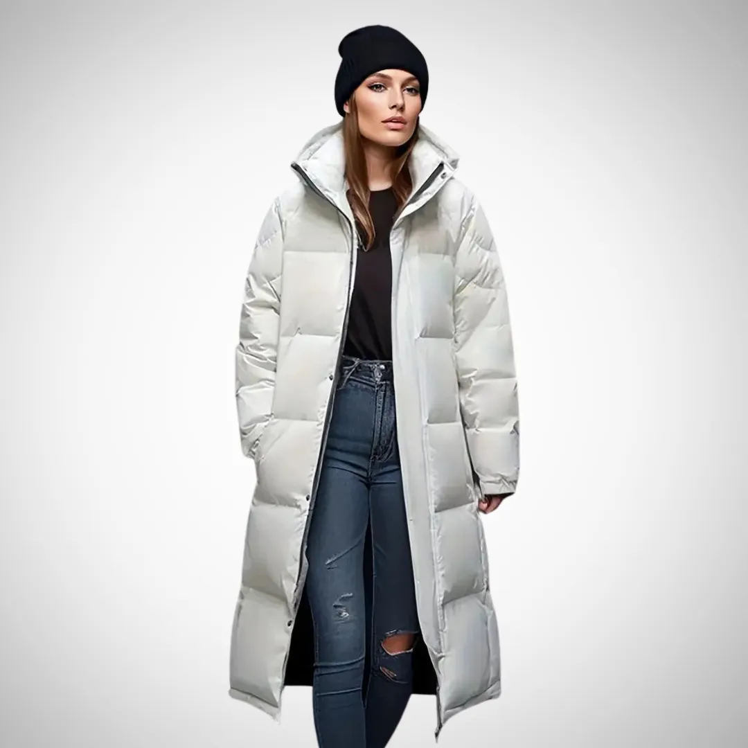 Lilia Women's Long Padded Winter Puffa Coat
