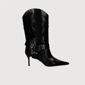 Lola Cruz York Knee Black Boots 65 Heels