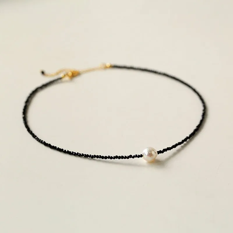 Monochrome Elegance Baroque Pearl Necklace