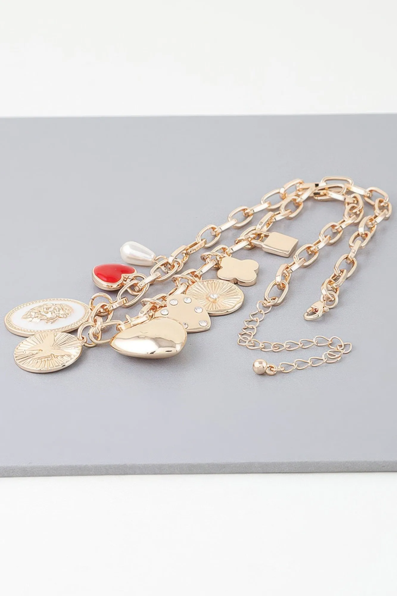 Multiple Dainty Charm Necklace