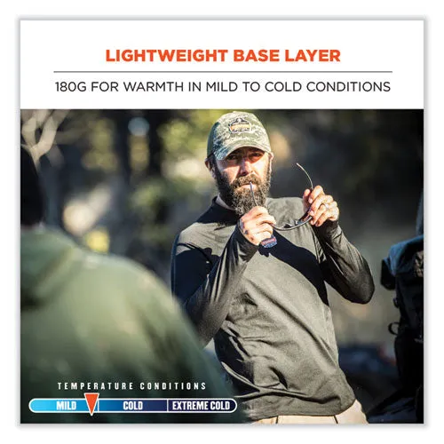 N-ferno 6436 Long Sleeve Lightweight Base Layer Shirt, Medium, Black, Ships In 1-3 Business Days