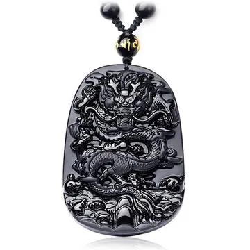 Obsidian Dragon Necklace