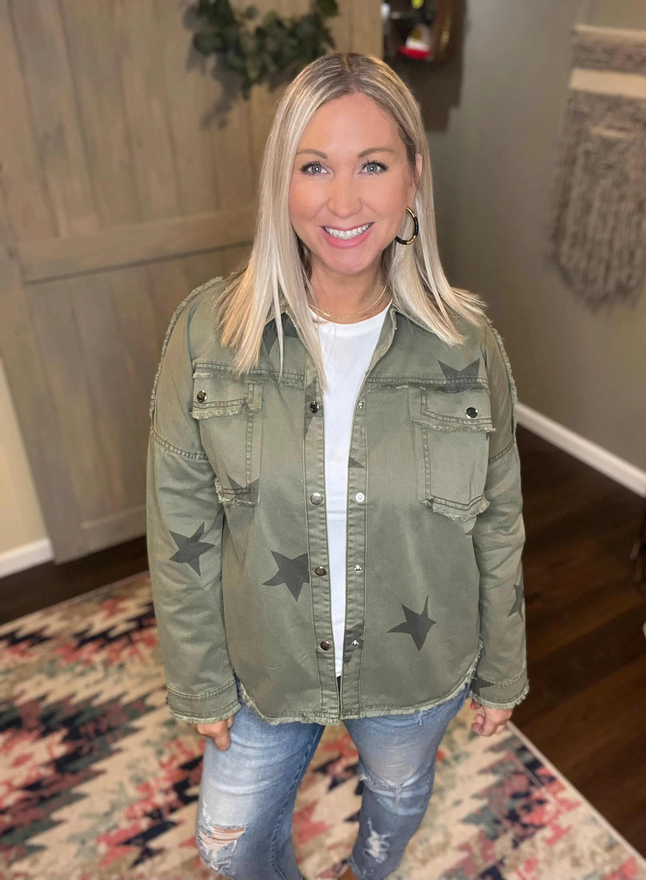 Olive Stars Jacket