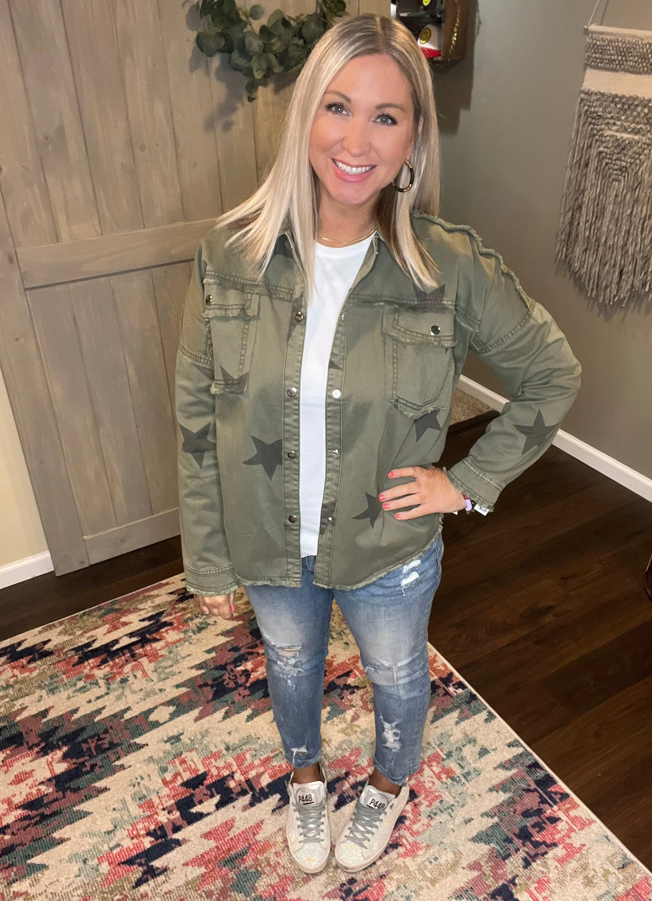 Olive Stars Jacket