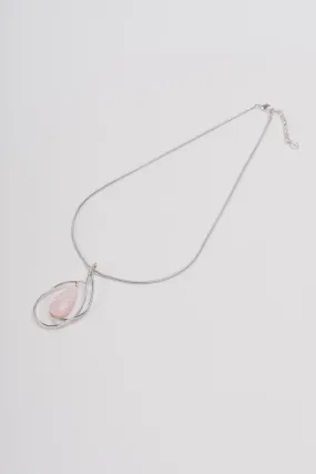 Pink Marble Pendant Necklace