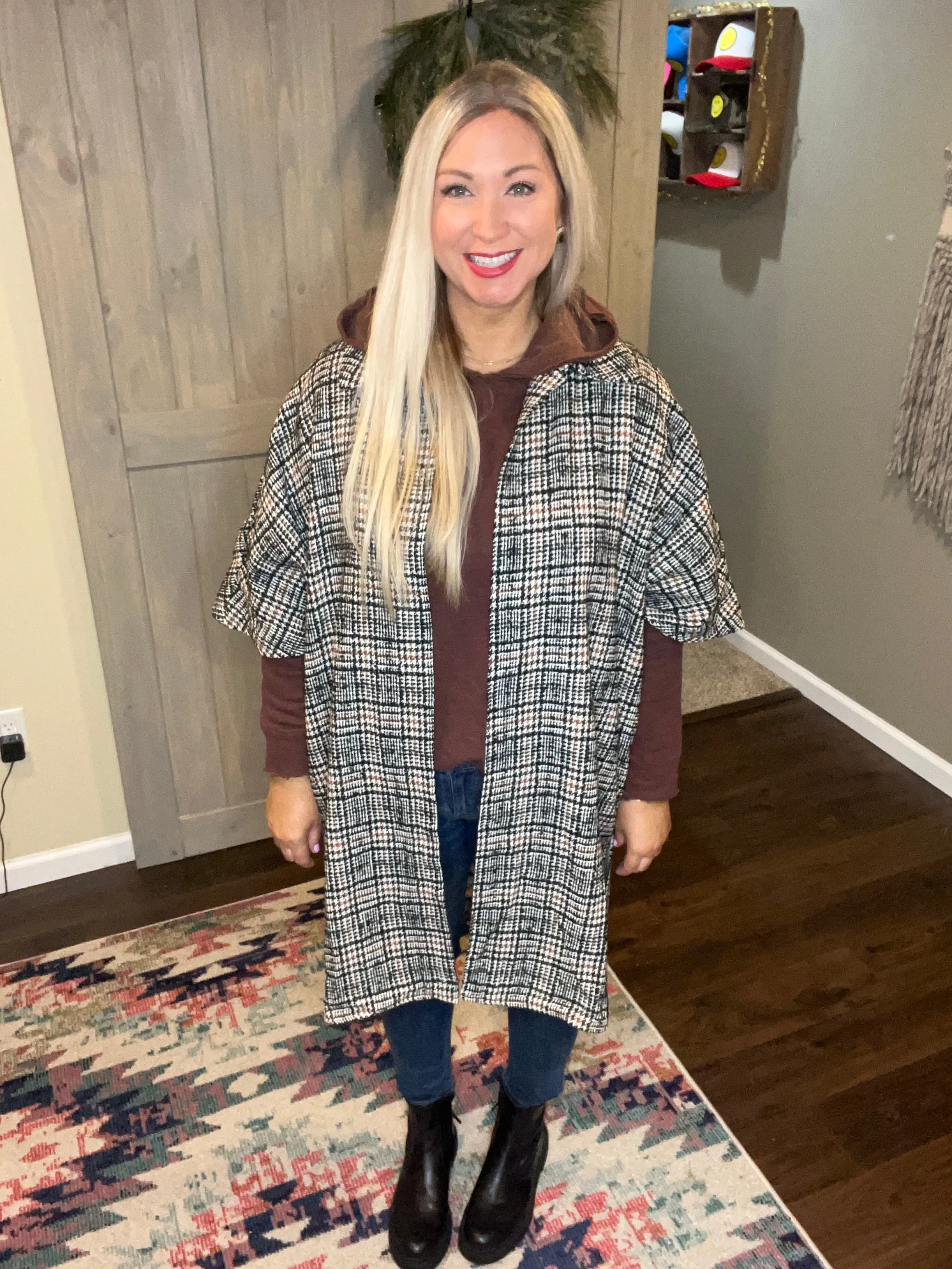 Plaid Statement Coat