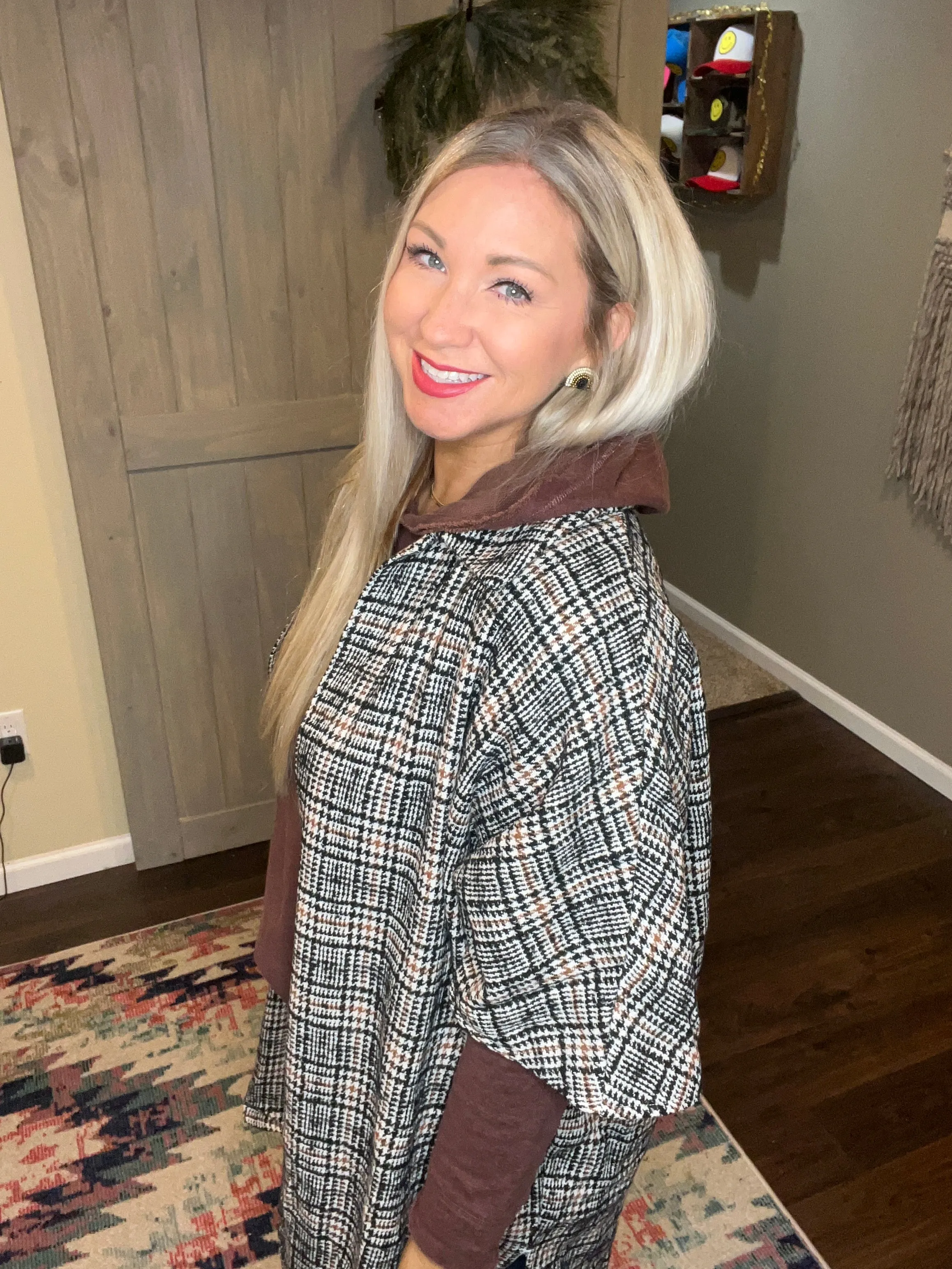 Plaid Statement Coat