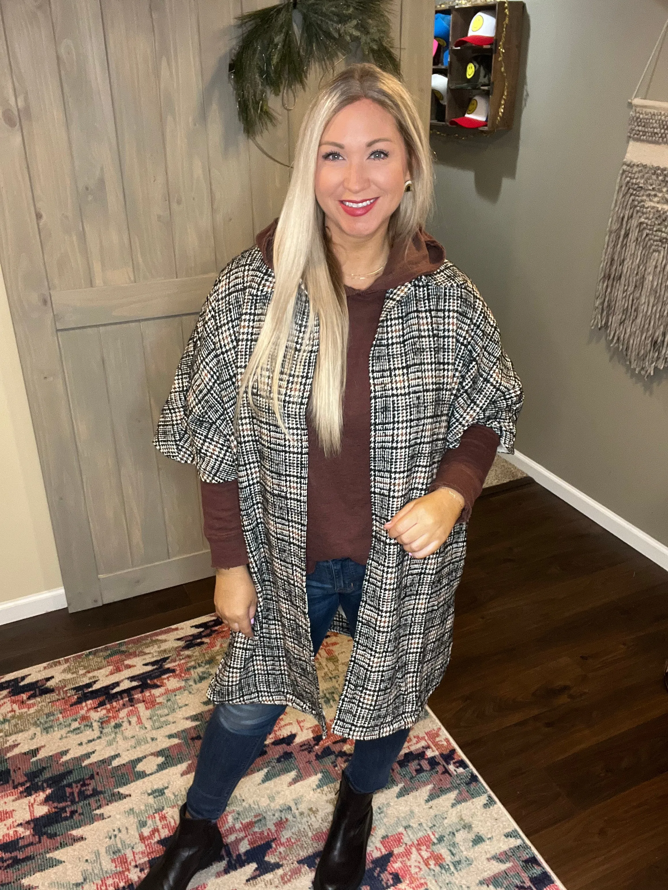 Plaid Statement Coat
