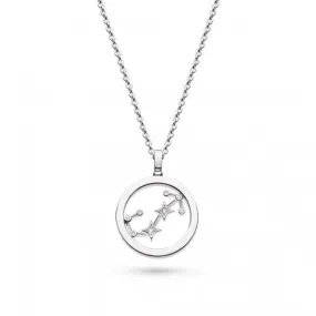 Revival Céleste Constellation Zirconia Rhodium Plated Scorpio 18" Necklace 90471SCO